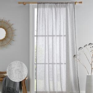 Kayla Ready Made Slot Top Voile Panel Grey