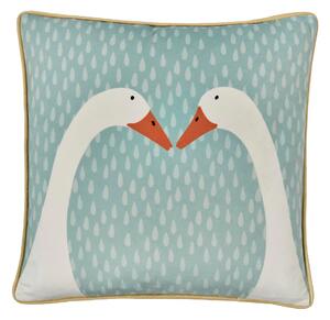Puddles The Duck Filled Cushion 43cm x 43cm Teal