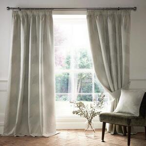 Ashwell Lined Ready Made Pencil Pleat Curtains Silver