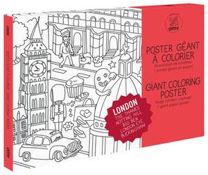 Londres Colouring poster - / Giant - L 115 x 80 cm by OMY Design & Play White
