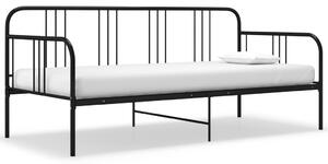 Sofa Bed Frame without Mattress Black Metal 90x200 cm