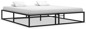 Bed Frame without Mattress Black Metal 140x200 cm