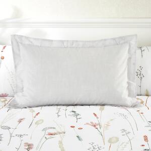 Dried Flowers Oxford Pillowcase Pink/White