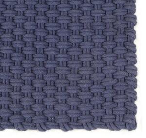 Rug Rectangular Navy Blue 120x180 cm Cotton