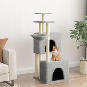 Cat Tree with Sisal Scratching Posts Light Grey 122 cm