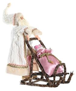 Decorative Figure DKD Home Decor Father Christmas Christmas Grey Pink Wood 42 x 22 x 50 cm