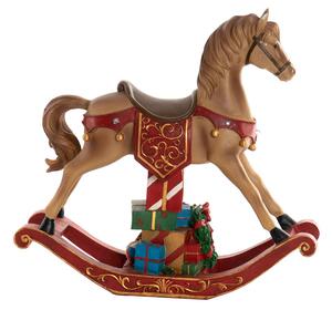 Christmas bauble DKD Home Decor Brown Red Resin Horse 34 x 10 x 32 cm (3 Units)