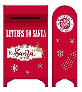 Letterbox DKD Home Decor Christmas White Red Metal 34,5 x 21,5 x 61,5 cm