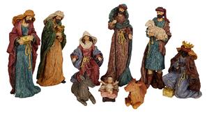 Set of Figures Romimex Multicolour Resin 13 x 33 x 13 cm Nativity/Bethlehem Three Kings 9 Pieces