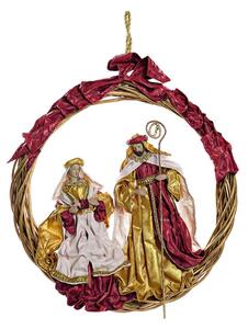 Christmas nativity set DKD Home Decor Golden Crown 30 x 5 x 30 cm 50 x 5 x 50 cm