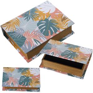 Set of decorative boxes Alexandra House Living Multicolour Wood 3 Pieces