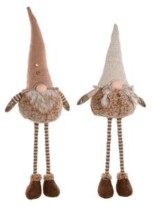 Christmas bauble Home ESPRIT Brown Beige Gnome 30 x 18 x 65 cm (2 Units)