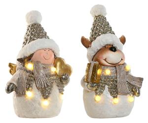 Christmas bauble Home ESPRIT White Golden 28 x 18,5 x 43 cm (2 Units)