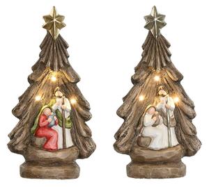 Christmas nativity set Home ESPRIT Green Grey Magnesium 23 x 13,5 x 45 cm (2 Units)