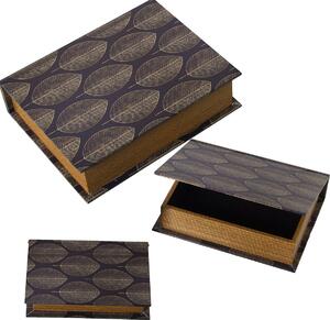 Set of decorative boxes Alexandra House Living Grey Wood 3 Pieces