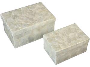 Set of decorative boxes Alexandra House Living Mother of pearl 2 Pieces