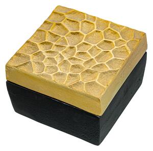 Decorative box Alexandra House Living Gold Aluminium 12 x 12 x 9 cm