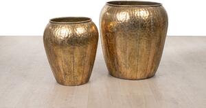 Set of 2 Vases Romimex Golden Metal 49 x 50 x 49 cm