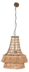 Ceiling Light Home ESPRIT Natural Jute Metal 50 W 50,5 x 50,5 x 148 cm