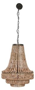 Ceiling Light Home ESPRIT Brown Natural Wood Metal 56,5 x 56,5 x 144 cm