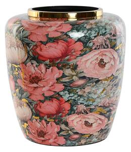 Vase Home ESPRIT Multicolour Pink Metal 33 x 33 x 35 cm