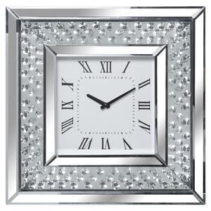 Wall Clock Alexandra House Living Silver Crystal Bright 40 x 40 x 4 cm