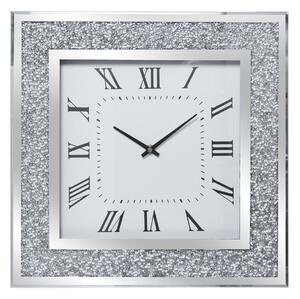 Wall Clock Alexandra House Living Silver Crystal Bright 40 x 40 x 4 cm