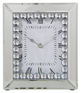 Table clock Alexandra House Living Silver Crystal Bright 22 x 26 x 6 cm