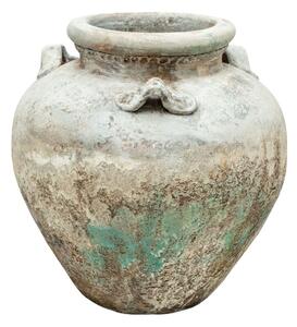 Vase Romimex Grey Turquoise Terracotta 40 x 40 x 40 cm