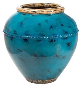 Vase Romimex Blue Ceramic 55 x 55 x 55 cm