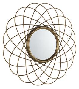 Hanging mirror Alexandra House Living Golden 90 x 90 x 3 cm