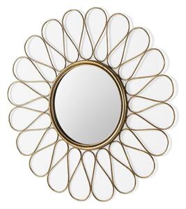 Hanging mirror Alexandra House Living Golden 100 x 100 x 2 cm