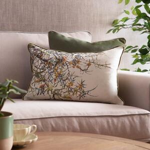 Voyage Maison Hawthorn Digitally Printed 40cm x 60cm Feather Filled Boudoir Olive