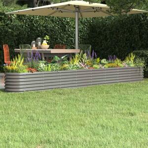 Modenza Oval 332 x 40 x 36cm Garden Galvanised Steel Planter in Grey