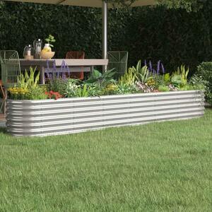 Modenza Oval 260 x 40 x 36cm Garden Galvanised Steel Planter in Silver