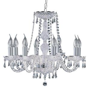 Searchlight 218-8 Hale 8 Light Crystal Chandelier In Chrome