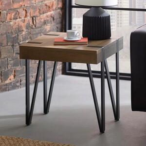 Tetonia Wooden Lamp Table - Brown