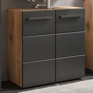 Viroqua Wooden Bathroom Cabinet With 2 Doors - Black