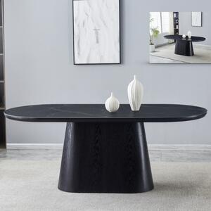 Chambly Sintered Stone Top Dining Table - Black