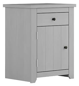 Havanan Wooden Bedside Cabinet With 1 Door 1 Drawer - Grey