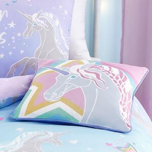 Unicorn Square Cushion Pink