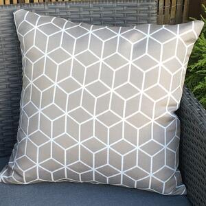 Set of 2 Geometric Scatter Outdoor Cushions Grey