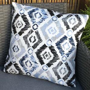 Set of 2 Patterned Scatter Outdoor Cushions Blue