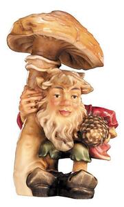 Dwarf with pinecone wooden decoration