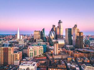 Photography Aerial view of finance district in London, CHUNYIP WONG