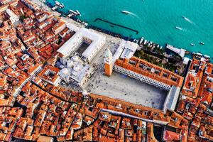 Photography Aerial view of piazza San Marco, Venice, Italy, Matteo Colombo