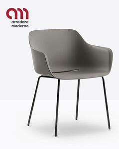 Babila XL Pedrali Armchair with metal legs