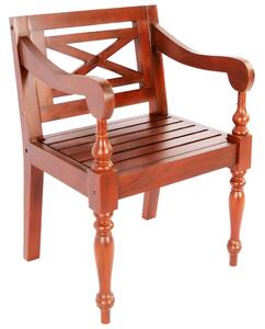 Batavia Chairs 2 pcs Dark Brown Solid Mahogany Wood