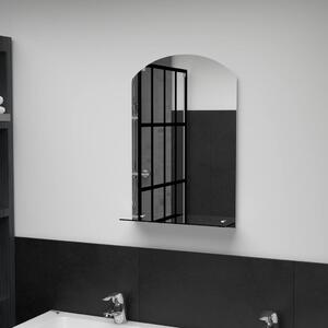 Wall Mirror with Shelf 40x60 cm Tempered Glass