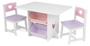 KidKraft Heart Table with 2 Chairs Set
